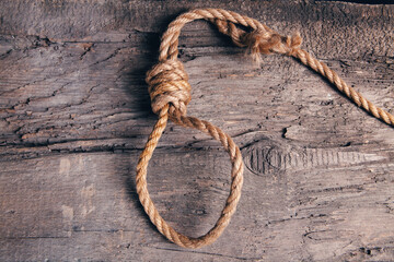 the rope is wrapped in a loop