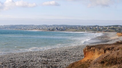 plage à plovan  en Finistère Bretagne France	
