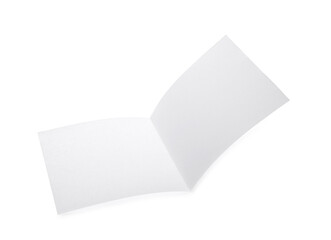 Blank paper brochure isolated on white. Mockup for design