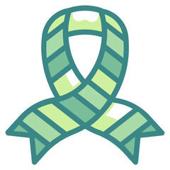 ribbon green twotone line icon