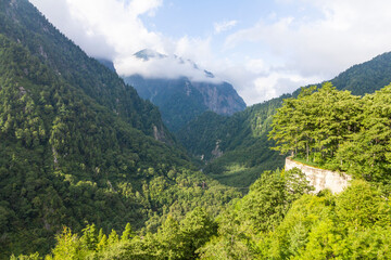 Fototapeta premium Kurobe river in Tateyama Kurobe Alpine Route, Japan.