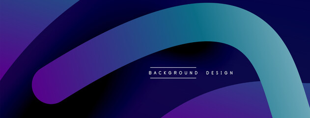 Abstract overlapping lines and circles geometric background with gradient colors