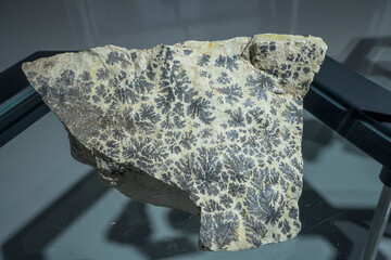 a sample of pyrolusite ore extracted, is a mineral basically composed of manganese dioxide from Lampang Thailand.