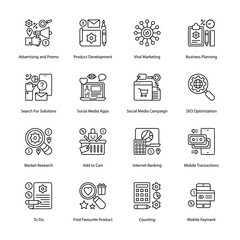 E-Commerce Outline Icons - Stroked, Vectors