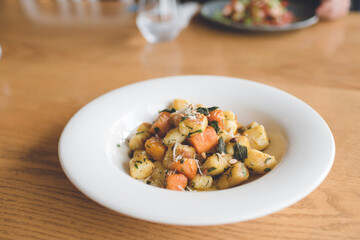 Vegan Gnocchi in Nelson Cafe, New Zealand