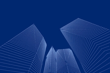 Obraz na płótnie Canvas ​​abstract architecture 3d illustration background