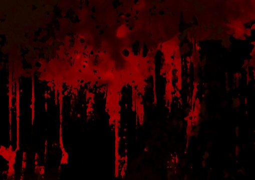 幻想的なホラーな赤と黒の滲むテクスチャ背景