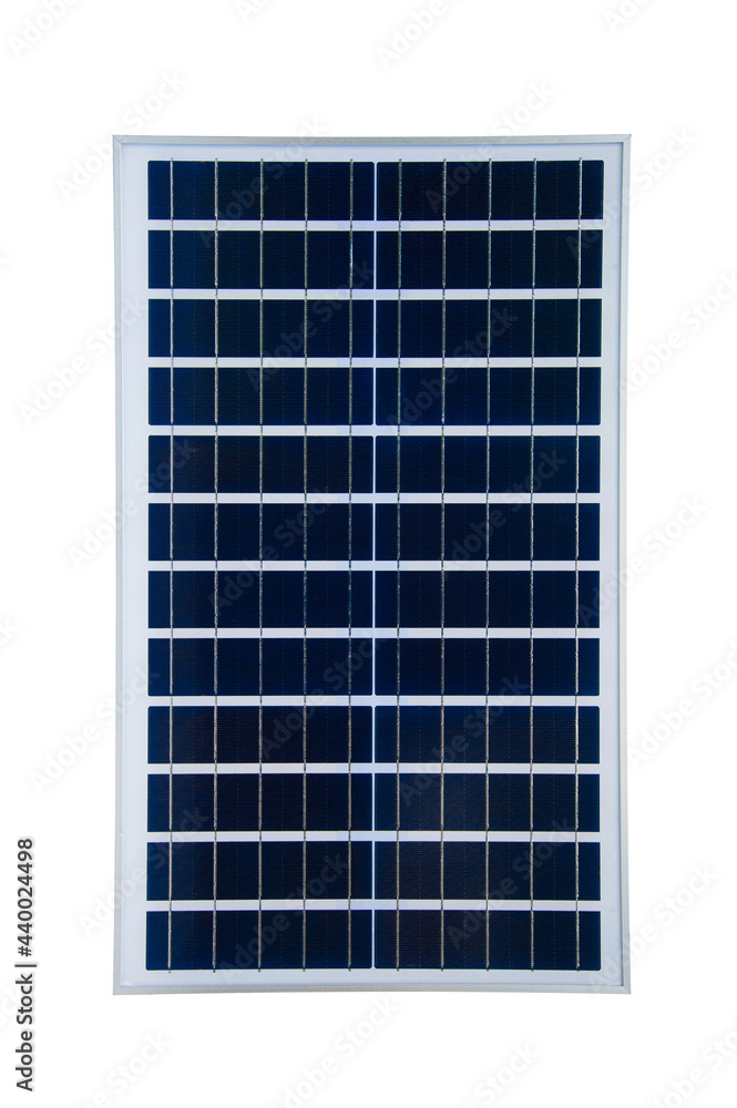 Wall mural Solar panels isolated on white background.