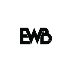 ewb letter original monogram logo design