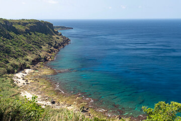鹿児島県　徳之島の小原海岸展望台からの眺望