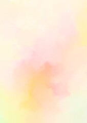 Fototapeta na wymiar 幻想的な黄色とピンクの淡い水彩テクスチャ背景