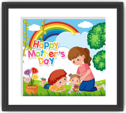 Happy mother's day picture in a frame