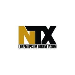 NTX letter monogram logo design vector