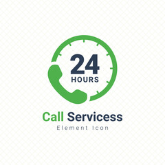24 hours call center service care icon graphic design vector illustration