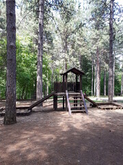 Fototapeta na wymiar playground in the wood