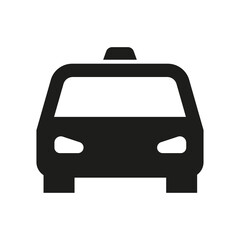 Obraz premium Taxi or police car icon vector illustration. Car sign