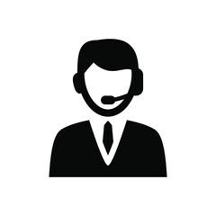 Newsreader icon vector graphic illustration