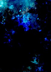 幻想的な水色のふわふわ水彩テクスチャ背景