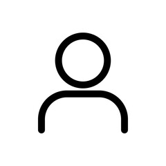 Person icon vector illustration in outline style