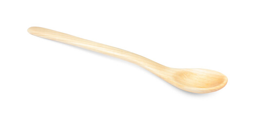 Wooden spoon isolated on white. Cooking utensil