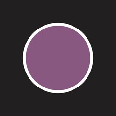 Logo circle background. Decoration logo. Icon circle. The icon in a colored circle with a white bold border. Web button, modern flat design.