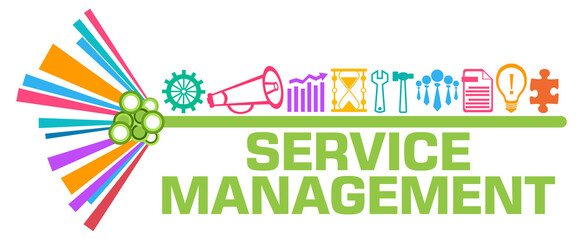 Service Management Business Symbols Top Colorful Graphics Text 