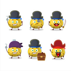 Cartoon character of tej with various pirates emoticons