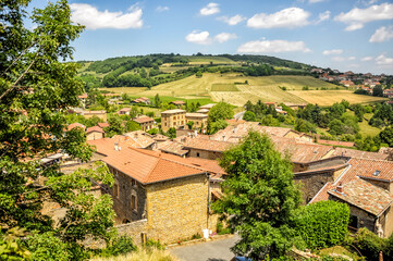 The village of Bois-d'Oingt, also called "Beaujolais golden stones", belongs to The Most Beautiful Villages of France

