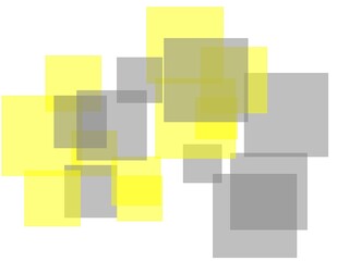 Abstract grey yellow squares with white background