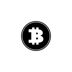 Crypto Currency Bitcoin, Blockchain Cryptocurrency. Flat Vector Icon illustration. Simple black symbol on white background Crypto Bitcoin Instrument sign design template for web and mobile UI element.