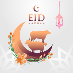 Eid Al Adha Greeting Watercolor Design