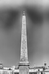 Egyptian obelisk in Piazza del Popolo, Rome, Italy