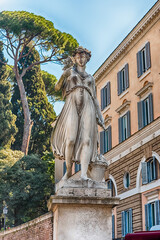 Obraz premium Statue in the iconic Piazza del Popolo, Rome, Italy