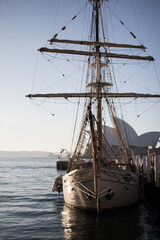 Fototapeta premium A boat on the harbor