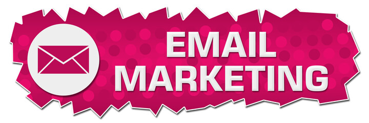 Email Marketing Pink Dots Background Symbol Cutout Horizontal 