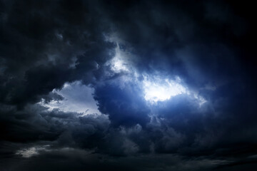 Fototapeta na wymiar Cloudscape with a Light