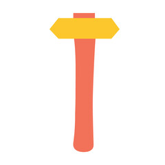 Hammer with a sharp end for repair and construction on an isolated background. Construction or renovation. Element for design icon or logo.