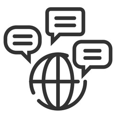 Talking outline icon.