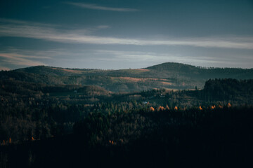 sunset in the mountains