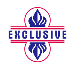 Vector stylish vintage badge isolated on white, retro style logo or emblem, old style symbol for product or sale offer, advertising design element.