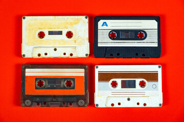 Audio Cassettes closeup