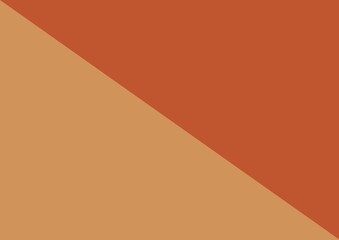 Composition of diagonally divided fawn and russet brown background