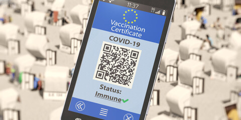 Digitaler Impfausweis (Covid-19) wird auf Smartphone angezeigt