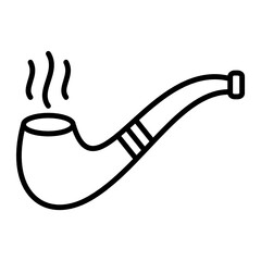 Gift for Smoker Daddy Concept, Cigar and Smoke Vector Icon Design, Happy Fathers Day Symbol, Dads Gift Elements Sign, Parents Day Stock illustration