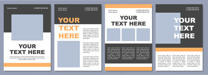 Eye-catching brochure template. University advertising. Flyer, booklet, leaflet print, cover design with copy space. Your text here. Vector layouts for magazines, annual reports, advertising posters