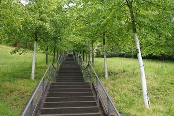 Treppe in Pirna zum Schloss Sonnenstein