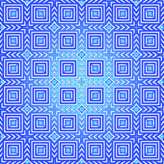 Geometric vector pattern with azure and blue gradient. simple ornament for wallpapers and backgrounds.