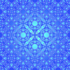 Geometric vector pattern with azure and blue gradient. simple ornament for wallpapers and backgrounds.