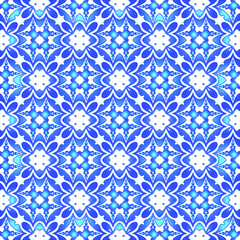 Geometric vector pattern with azure and blue gradient. simple ornament for wallpapers and backgrounds.