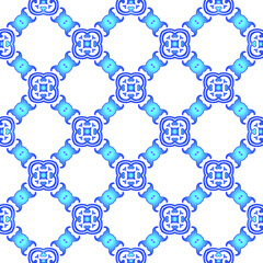 Geometric vector pattern with azure and blue gradient. simple ornament for wallpapers and backgrounds.